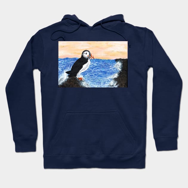 Puffin by the Sea Hoodie by hannahnking